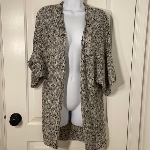 Short sleeve sweater black and white with sparkle - Picture 1 of 6